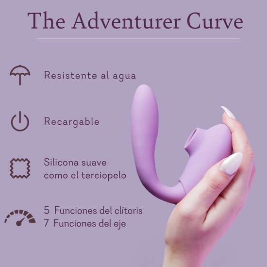 The Adventurer Curve ♡ Juguete De Doble Estimulación Con Succión