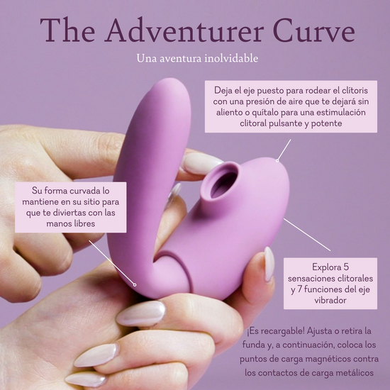The Adventurer Curve ♡ Juguete De Doble Estimulación Con Succión