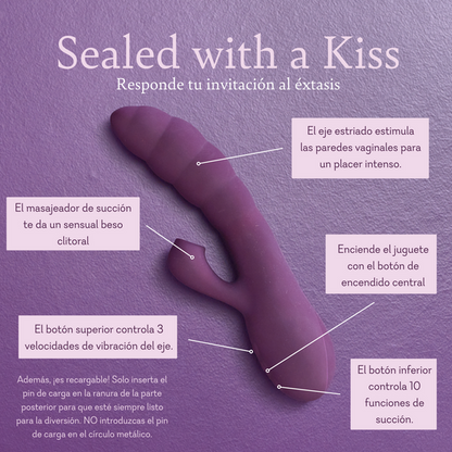 Sealed With A Kiss ♡ Juguete De Doble Acción Con Succión